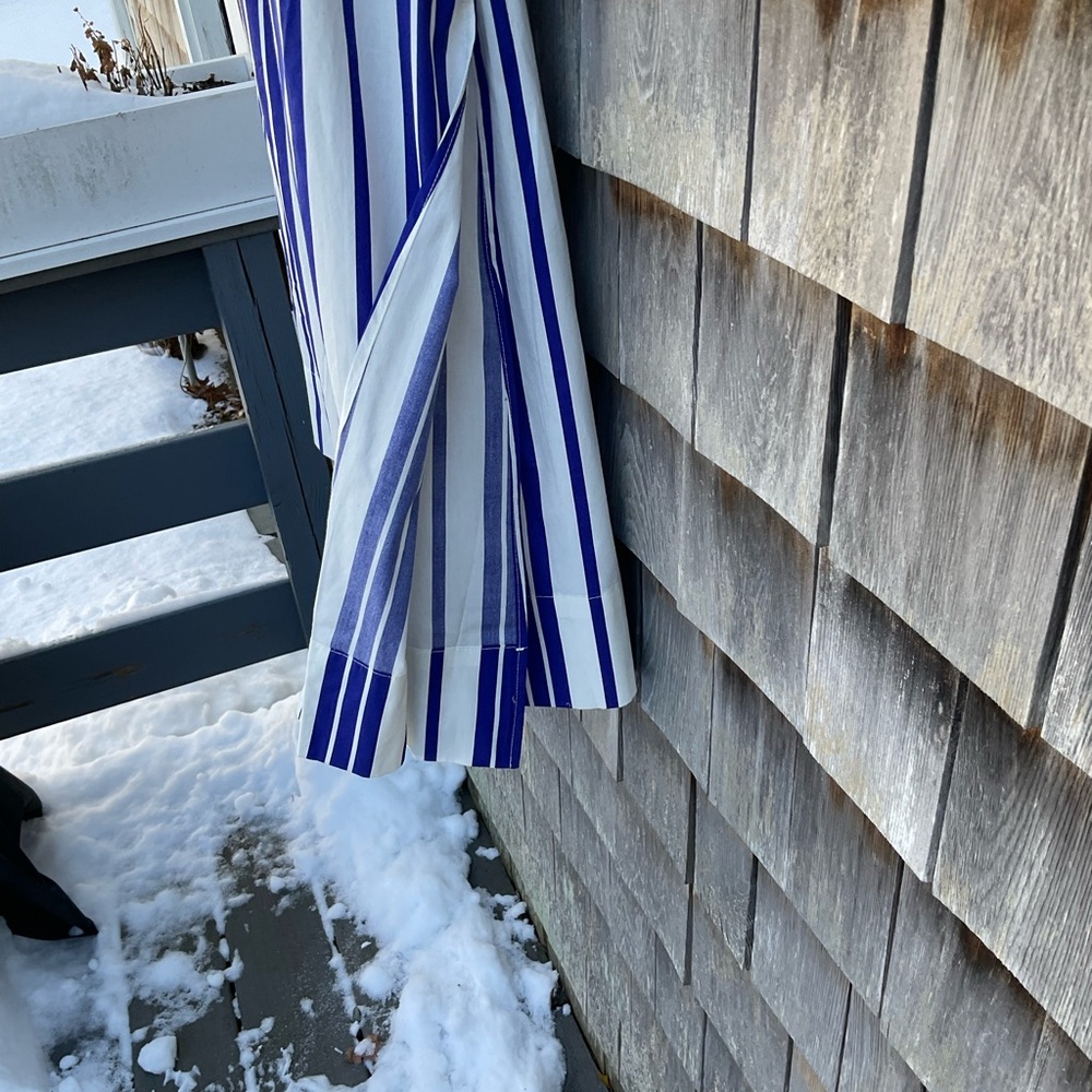 Eloquii Navy and White Striped A-Line Skirt - Picture 4 of 6